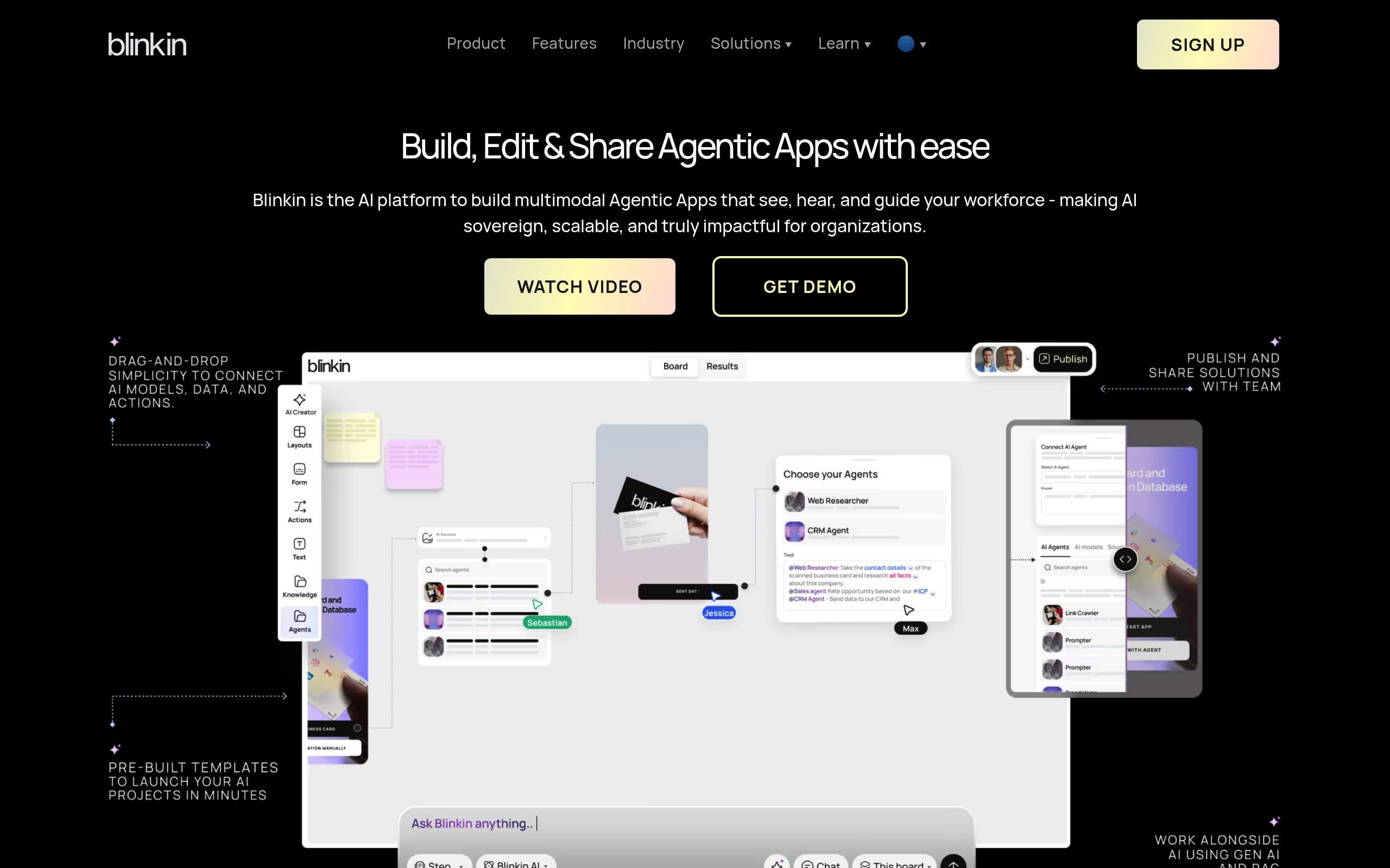 BlinkIn AI agentic apps platform